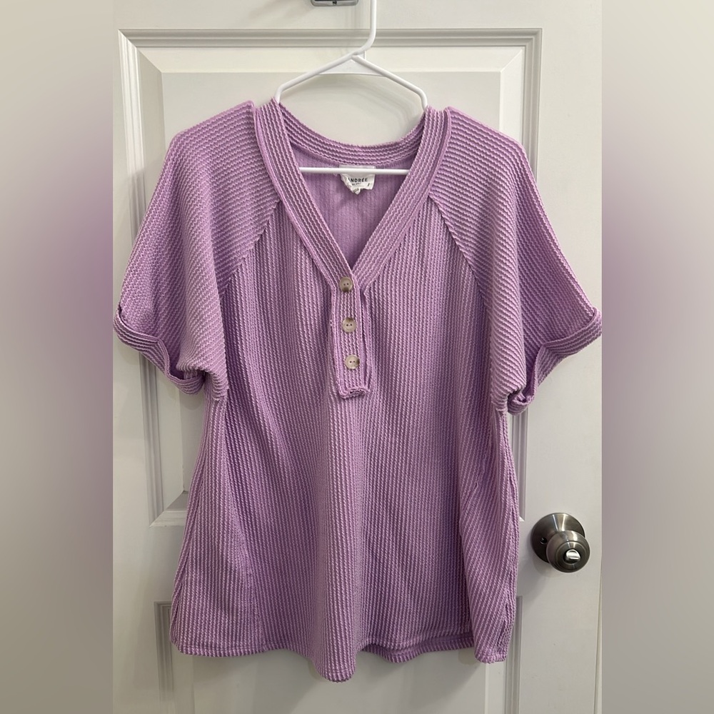 Waffle knit top